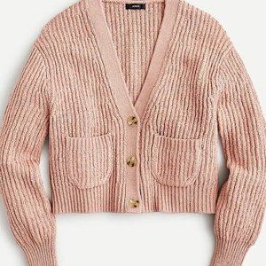 J. Crew Dusty Pink Cropped Cardigan Sweater - Size M/L